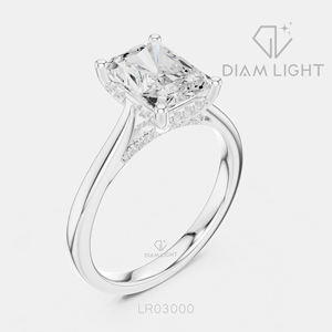 Bridal Engagement Wedding <b>Ring</b> for Women Jewelry Gift IGI Certified 2.47CT Radiant Cut Lab Grown Diamond <b>Ring</b> Set 14K White Gold - Product Image 2