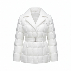 High Quality <b>Women's</b> Modern <b>Quilted</b> Puffer <b>Jacket</b> Waist Belt <b>Lightweight</b> Winter Padded Coat Warm Casual Outerwear - Product Image 4