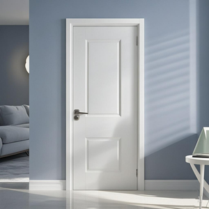 Porte d'entrée en bois massif pour villas, design moderne, finition résistante à l'eau, couleur personnalisée, en MDF - Product Image 2