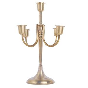 Petit chandelier décoratif noir antique en métal, chandelier décoratif en aluminium moulé à la main, en vente - Product Image 5