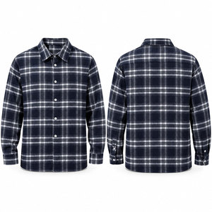 Unisex Kariertes Flanellhemd Langarm Knopfleiste Atmungsaktiv Übergröße Hochsichtbare Arbeitskleidung Lässige Baumwolle Hergestellt in Exito <span class=keywords><strong>Intl</strong></span> - Product Image 1