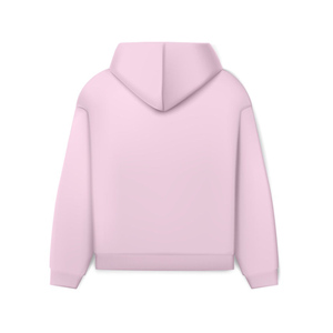 <b>Pink</b> Oversized Hooded <b>Sweatshirt</b> With Kangaroo Pocket Regular Sleeve Fleece Casual Unisex Autumn Wear - Product Image 2