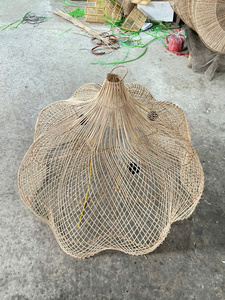 Pure Bamboo Lamp Natural <b>Wicker</b> Hanging Light Heavy Duty Ceiling Pendant <b>Lampshade</b> Premium Quality Bulk Wholesale Factory - Product Image 3