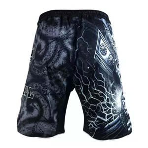 Pantalones Cortos de Compresión con Estampado de Calavera para Hombre, Sublimados, de Secado Rápido, Cintura Elástica, Estilo Deportivo, Corte Corto - Product Image 2