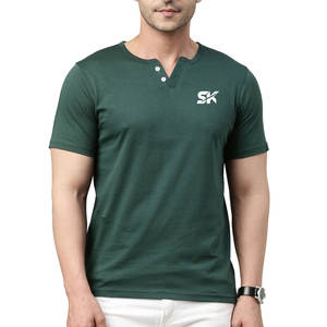 Camisetas Henley Lisas Personalizadas en Oferta Online, Camisetas Henley Lisas de Talla Grande, Camisetas Henley Lisas para Usar en Verano - Product Image 1