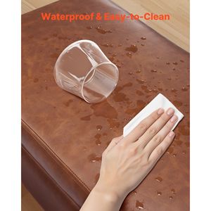 Panca contenitore moderna in similpelle con gambe in metallo per ingresso o soggiorno, panca imbottita per scarpe - Product Image 6