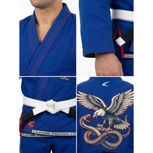 Traje Deportivo Transpirable Personalizado, BJJ Gi, Tejido Dorado, Algodón 440g, Uniforme de Entrenamiento Americano Unisex, Venta al Por Mayor OEM - Product Image 4