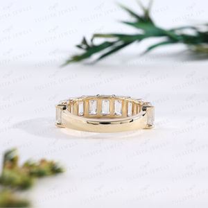 Luxury Diamond Eternity Band Thick Bezel Set Crystal Multi Stone <b>Statement</b> <b>Ring</b> Anniversary Jewelry For Women - Product Image 3