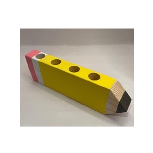 Support à stylos en bois fait main, organisateur en bois naturel pour stylos, crayons, marqueurs, bureau, table d'étude et décoration intérieure - Product Image 4