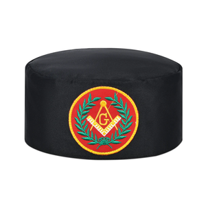 Casquette de Maître Maçon Loge Bleue Noire avec Emblème Rouge Brodé Personnalisé – Coiffe Cérémonielle – Chapeaux à Badges en Gros - Product Image 3