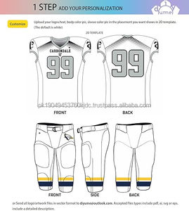 Custom Unisex Adult Youth Patriotic American Flag Football Uniform Set Includes Jersey Pants Tops Breathable Printed Printed - Product Image 3