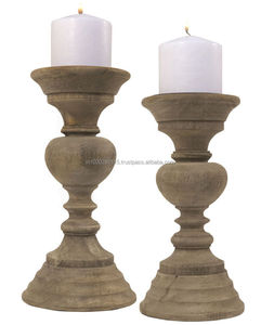 Porte-bougie décoratif en bois conçu pour la décoration du salon, améliorant l'ambiance chaleureuse et apaisante du soir - Product Image 2