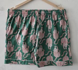 Conjunto de Pijama de Algodón con Estampado de Tigre Tejido a Mano, Ropa de Dormir Sostenible y Ropa de Estar por Casa de Verano, Camisa Clásica con Botones - Product Image 2