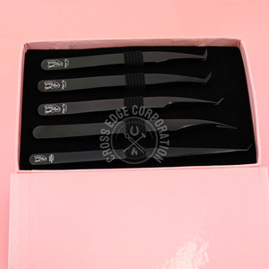 Fiber Grip Black Fine X Tip Volume Eyelash Extension Tweezer Slim Lightweight Isolation Tool for Individual Lash Application - Product Image 5