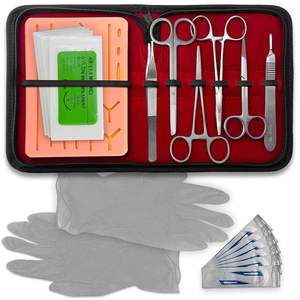 Suture <b>Practice</b> Kit 3rd Gen Silicone <b>Pad</b> with Pre-Cut Wounds | Training Suture Tools & Caser Medical Students By Grip Surgical - Product Image 1