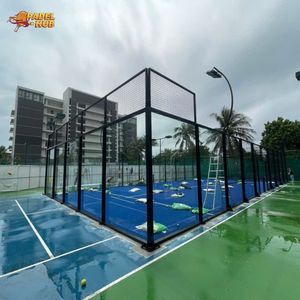 Pista de Pádel Panorámica Premium, Pista de Tenis de Pádel al Aire Libre, Estándar WPT, Vidrio Templado de 12 mm, Exportación Global, Oferta al por Mayor - Product Image 1