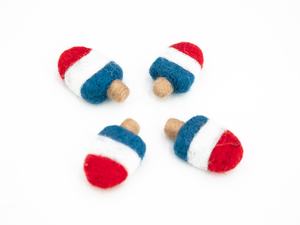 ไอศกรีมแท่งทำมือจากผ้าสักหลาดลายธงชาติ สำหรับตกแต่งวันชาติอเมริกา 4 กรกฎาคม ของตกแต่งฤดูร้อน ขายส่งจำนวนมาก - Product Image 4