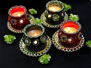 Matka Design Diya fait à la main meilleur pour la décoration de la maison remplir notre maison avec la culture indienne unique et beau design - Product Image 3