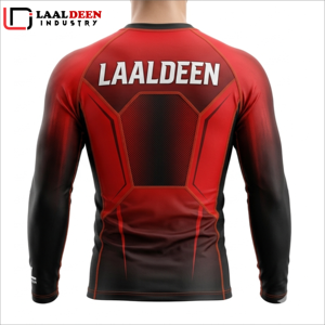 เสื้อยืดซับลิเมชั่นสำหรับผู้ชาย บีเจเจ คิกบ็อกซิ่ง MMA แรชการ์ด คิโมโน มวยปล้ำ ป้องกันรังสียูวี UPF จัดส่งฟรี - Product Image 6