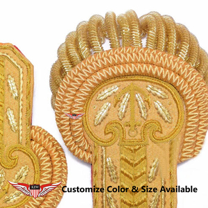 Epaulette Bordado KEW en Amarillo Claro, Tela de Lujo, Duradero, Personalizable, para Uso Ceremonial - Product Image 2