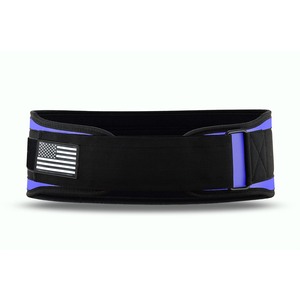 EURO SKT CO. Ceinture de musculation noire et violette, réglable avec boucle, unisexe, soutien lombaire pour entraînement de force, en matériau EVA - Product Image 3