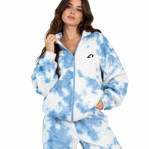 <b>Trendy</b> Wholesale Custom Printed Tie Dye Hooded Winter Casual Tracksuit Cotton Fleece Sports Training Running Regular Fit <b>Hoodies</b> - Product Image 5