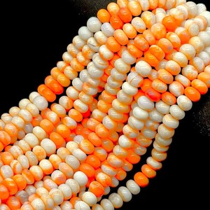 ลูกปัดโอปอลสีส้มธรรมชาติแบบเรียบ ขนาด 7 ถึง 8 มม. สำหรับทำสร้อยข้อมือ เครื่องประดับ DIY - Product Image 5