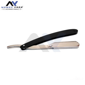 Professional Barber Razors Black <b>Silver</b> Straight Beard Mustache Shaving Razors Sharp Cutting Throat Tool Clean Shaves Shaping - Product Image 3