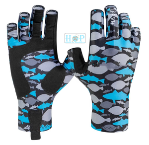 Fishing Gloves Quick Dry Breathable Fingerless UV <b>Sun</b> Protection Anti Slip Grip Flexible Stretch Fit for Men and Women Fishing - Product Image 1