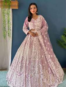 Vestido de Novia de Encaje con Manga Larga, Chifón, Lentejuelas y Bordado, Diseño Elegante de Sirena, Talla Grande para Mujer, Musulmán, Pakistaní - Product Image 2