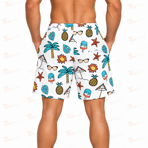 Shorts de Playa para Hombre con Estampado de Dibujos Animados, Secado Rápido, con Cordón Ajustable y Bolsillos, Shorts de Playa Transpirables Casuales de Verano - Product Image 4