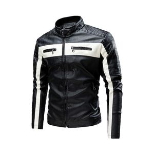 Veste en Cordura à blocs de couleur pour homme, manches longues, col montant, rouge, blanc, noir, imperméable, rembourrage protecteur, vêtements de moto - Product Image 5
