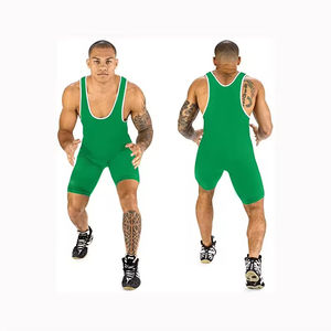 Uniformes de Halterofilia Profesionales Personalizables de Alta Calidad en Algodón y Poliéster para Hombre, Singletes de Lucha Libre con Tirantes - Product Image 1