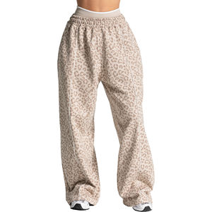 Pantalon de jogging ample en dentelle pour femme, taille mi-haute, coupe décontractée, style streetwear, vêtement de sport personnalisé - Product Image 1