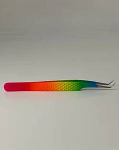 แหนบต่อขนตา Morje Surgical Rainbow  ทำจากสแตนเลส ขนาด 10 มม. ปลายแหลมแม่นยำ จับกระชับ ผิวเรียบเนียน สำหรับต่อขนตา - Product Image 2