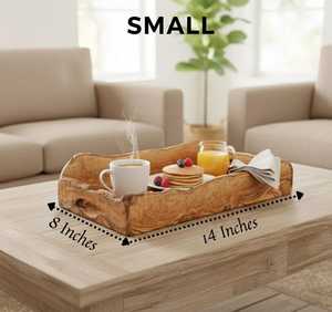 Rectangle Acacia Wooden Food Plate Drink <b>Coffee</b> Serving Tray for Restaurant <b>Walnut</b> Wood Serving Tray Handles Decorative Tray - Product Image 5