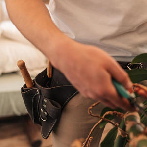 Cinturón de herramientas de floristería de cuero personalizado con logotipo, cinturón de trabajo ajustable para floristería, para hombres y mujeres, cinturón de herramientas profesional. - Product Image 4