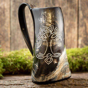 100% Premium Quality Handmade Buffalo Horn <b>Mug</b> Carving Natural Crafts Product - Product Image 1