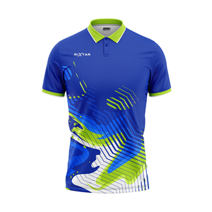 Ensembles de polo en spandex/polyester sans couture imprimé par sublimation personnalisée-Short à col ras du cou qui évacue la transpiration, extensible dans les quatre sens à séchage rapide - Product Image 5