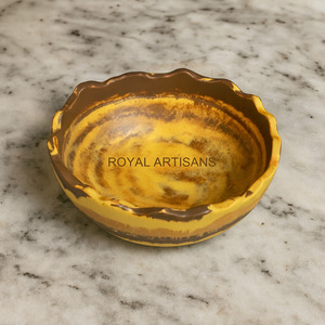 Tazón de Resina Hecho a Mano, Decorativo, con Acabado de Mármol de Lujo, Plato Redondo para el Hogar, Vajilla de Cocina, Regalos Premium de Royal Artisans - Product Image 1