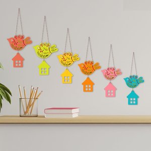 Flying Birds <b>Wall</b> Hanging <b>Ornaments</b> Multicolored Decorative Artwork Door Decor for Home - Product Image 4