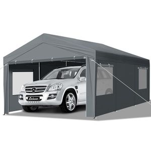 Tettoia per Auto 10X20FT Grigia, Copertura per Garage - Product Image 1