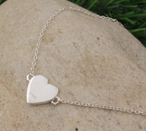 Collier pendentif cœur en argent sterling 925 plaqué platine vintage, chaîne de bijoux minimaliste délicate, charme d'amour pour unisexe - Product Image 3