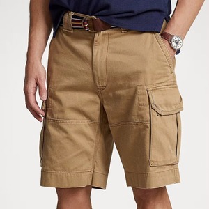 Shorts cargo pour hommes avec logo imprimé personnalisé, décontractés, pour l'extérieur, tissu léger, best-seller, motif uni - Product Image 4