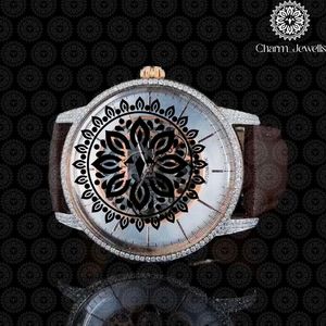 Montre mécanique de luxe Charm Jewells, boîtier en acier inoxydable de 40 mm, cadran en cristal saphir, bracelet analogique en acier inoxydable, automatique - Product Image 1