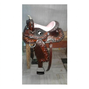 Sillas de Montar de Cuero Genuino de Alta Calidad Personalizables, Tallas 10-18, Estilo Western para Carreras de Barriles, Montar a Caballo y Paseos de Placer - Product Image 3