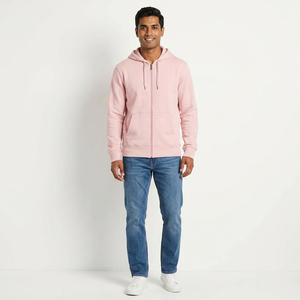 Wholesale Custom 100% Cotton Winter Outdoor Fashion <b>Fleece</b> <b>Zip</b>-<b>Up</b> Hoodie for <b>Men</b> Streetwear - Product Image 4