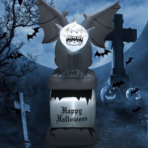 Lapide Gonfiabile di Halloween da 2,5 Metri con Luci LED a Forma di Gargoyle, Decorazione da Esterno per Giardino per le Festività - Product Image 1