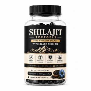 Gélules de Shilajit de l'Himalaya + Huile de Nigelle OEM les plus vendues, 30 unités – Gélules de Shilajit Premium pour l'énergie et le soutien de l'endurance - Product Image 1