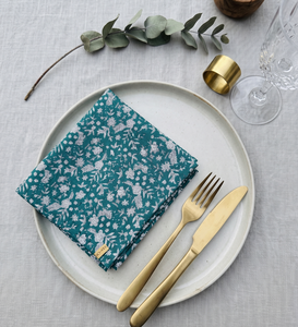 Serviettes en coton en gros, imprimées à la main, motif carré, douces, durables, pour usage quotidien, personnalisables, pour la cuisine et les mariages, linge de table - Product Image 4
